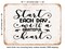 DECORATIVE METAL SIGN - Start Each Day With a Grateful Heart - 2 - Vintage Rusty Look